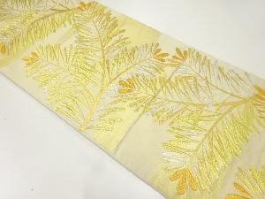 川島織物製　金銀糸若松模様織出し袋帯